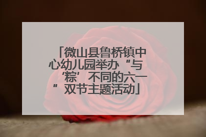 微山县鲁桥镇中心幼儿园举办“与‘粽’不同的六一”双节主题活动