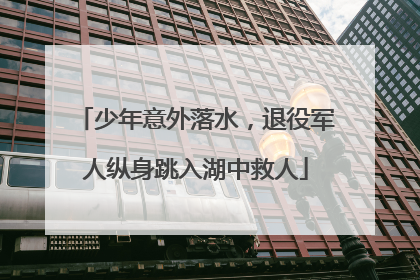少年意外落水，退役军人纵身跳入湖中救人