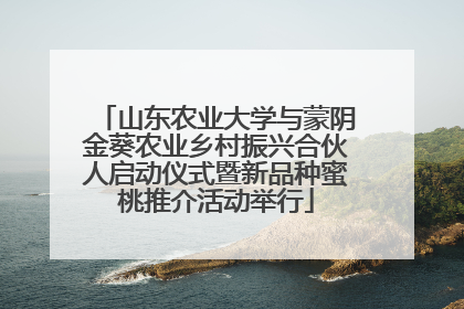 山东农业大学与蒙阴金葵农业乡村振兴合伙人启动仪式暨新品种蜜桃推介活动举行