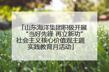 山东海洋集团积极开展“当好先锋 再立新功”社会主义核心价值观主题实践教育月活动