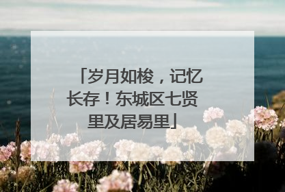 岁月如梭，记忆长存！东城区七贤里及居易里