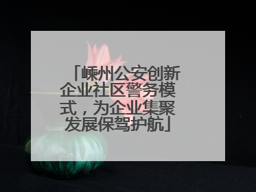 嵊州公安创新企业社区警务模式，为企业集聚发展保驾护航