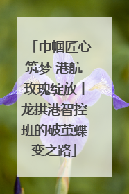 巾帼匠心筑梦 港航玫瑰绽放丨龙拱港智控班的破茧蝶变之路