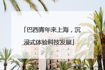 巴西青年来上海，沉浸式体验科技发展