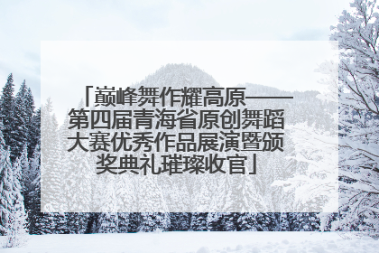 巅峰舞作耀高原——第四届青海省原创舞蹈大赛优秀作品展演暨颁奖典礼璀璨收官
