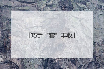 巧手“套”丰收