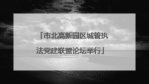 市北高新园区城管执法党建联盟论坛举行