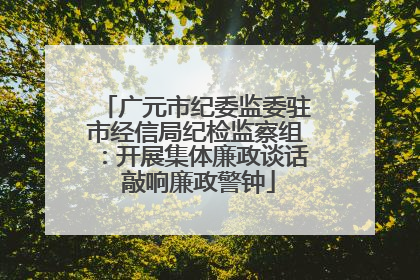 广元市纪委监委驻市经信局纪检监察组：开展集体廉政谈话 敲响廉政警钟