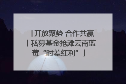 开放聚势 合作共赢丨私募基金抢滩云南蓝莓“时差红利”