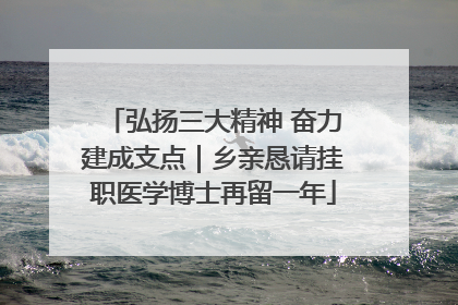 弘扬三大精神 奋力建成支点｜乡亲恳请挂职医学博士再留一年