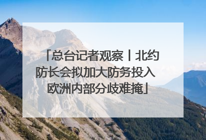 总台记者观察丨北约防长会拟加大防务投入 欧洲内部分歧难掩