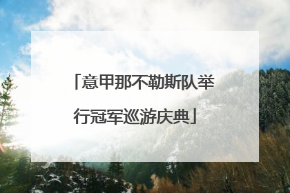 意甲那不勒斯队举行冠军巡游庆典