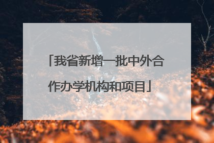 我省新增一批中外合作办学机构和项目