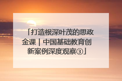 打造根深叶茂的思政金课｜中国基础教育创新案例深度观察③