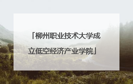 柳州职业技术大学成立低空经济产业学院