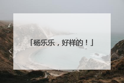 杨乐乐，好样的！