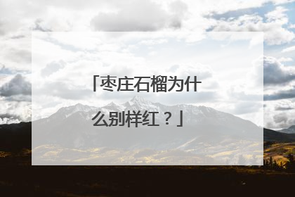 枣庄石榴为什么别样红？