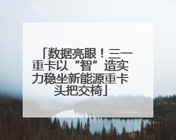 数据亮眼！三一重卡以“智”造实力稳坐新能源重卡头把交椅