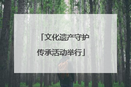 文化遗产守护传承活动举行