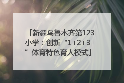 新疆乌鲁木齐第123小学：创新“1+2+3”体育特色育人模式