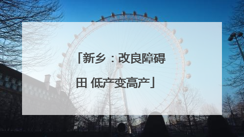 新乡：改良障碍田 低产变高产