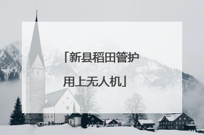新县稻田管护用上无人机