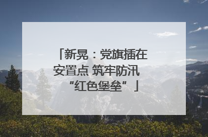 新晃：党旗插在安置点 筑牢防汛“红色堡垒”