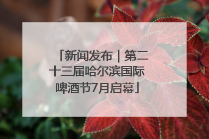 新闻发布｜第二十三届哈尔滨国际啤酒节7月启幕