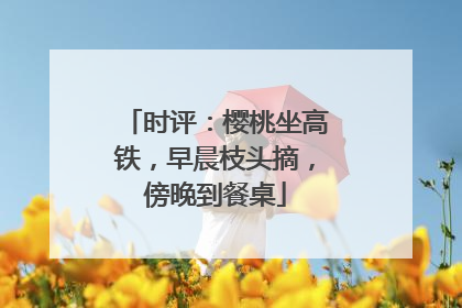 时评：樱桃坐高铁，早晨枝头摘，傍晚到餐桌