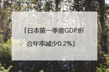 日本第一季度GDP折合年率减少0.2%