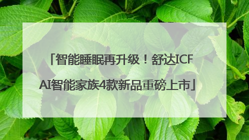 智能睡眠再升级！舒达ICF AI智能家族4款新品重磅上市