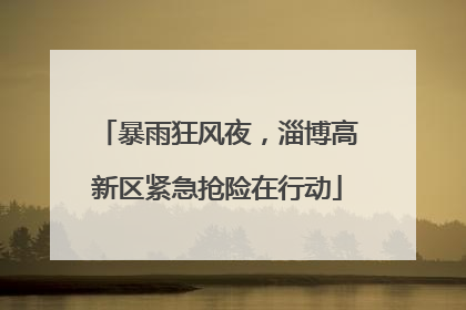 暴雨狂风夜，淄博高新区紧急抢险在行动