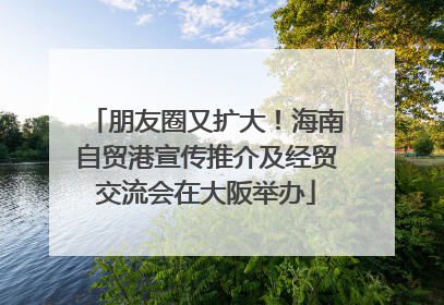 朋友圈又扩大！海南自贸港宣传推介及经贸交流会在大阪举办