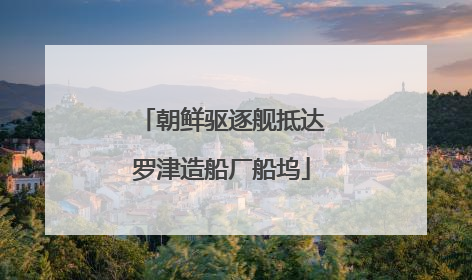 朝鲜驱逐舰抵达罗津造船厂船坞