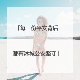 每一份平安背后 都有冰城公安坚守