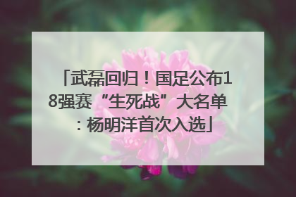 武磊回归！国足公布18强赛“生死战”大名单：杨明洋首次入选