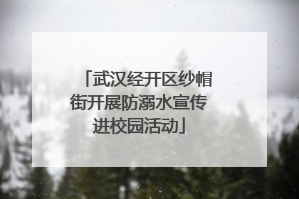 武汉经开区纱帽街开展防溺水宣传进校园活动