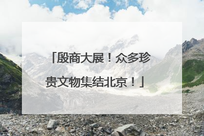 殷商大展！众多珍贵文物集结北京！