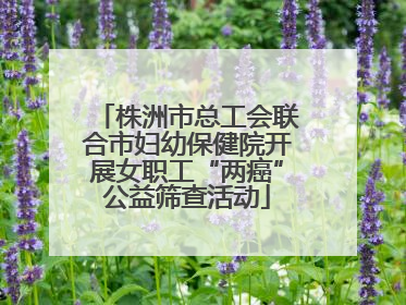 株洲市总工会联合市妇幼保健院开展女职工“两癌”公益筛查活动