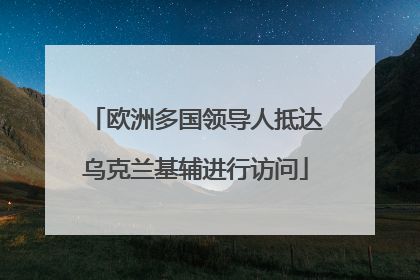 欧洲多国领导人抵达乌克兰基辅进行访问