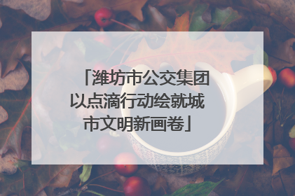 潍坊市公交集团以点滴行动绘就城市文明新画卷