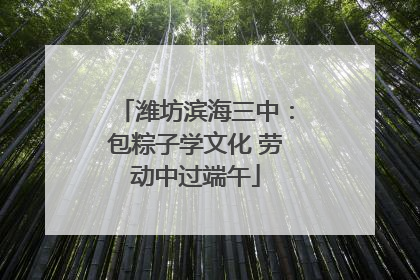 潍坊滨海三中：包粽子学文化 劳动中过端午