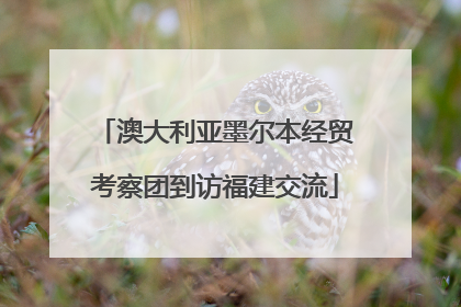 澳大利亚墨尔本经贸考察团到访福建交流