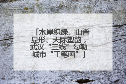 水岸织绿、山脊显形、天际塑韵，武汉“三线”勾勒城市“工笔画”