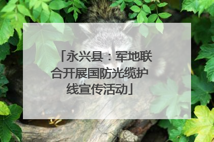 永兴县：军地联合开展国防光缆护线宣传活动