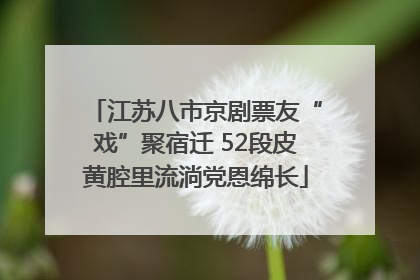 江苏八市京剧票友“戏”聚宿迁 52段皮黄腔里流淌党恩绵长