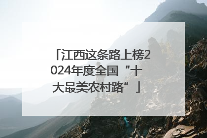 江西这条路上榜2024年度全国“十大最美农村路”
