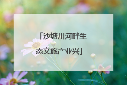 沙塘川河畔生态文旅产业兴