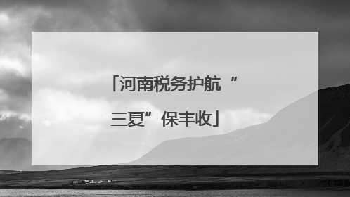 河南税务护航“三夏”保丰收