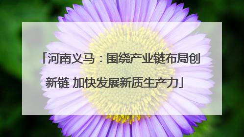 河南义马：围绕产业链布局创新链 加快发展新质生产力